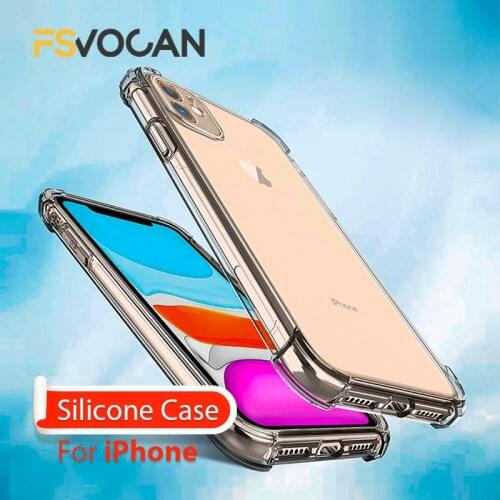 Camera Lens Protection Clear Phone Case For iPhone 11 12 Pro Max Soft Silicone For iPhone 6 6s 7 8 Plus X XR XS Shockproof Cover