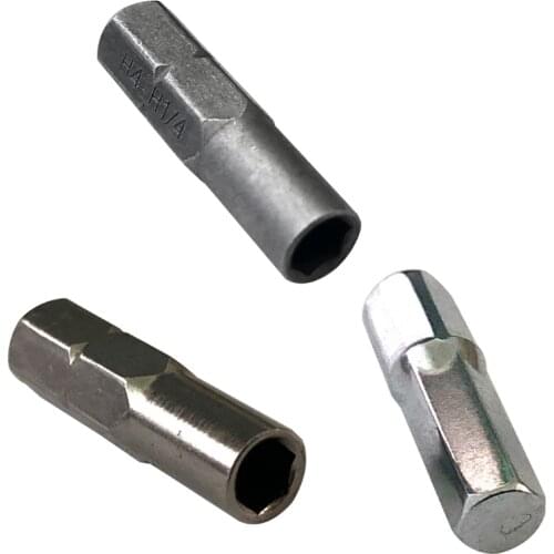 Precision Bits Set Screwdriver 6.35mm 1/4" Insert Bit Adapter to 4mm Bit Hex Holder 1 Pcs Extra Hard Screwdriver