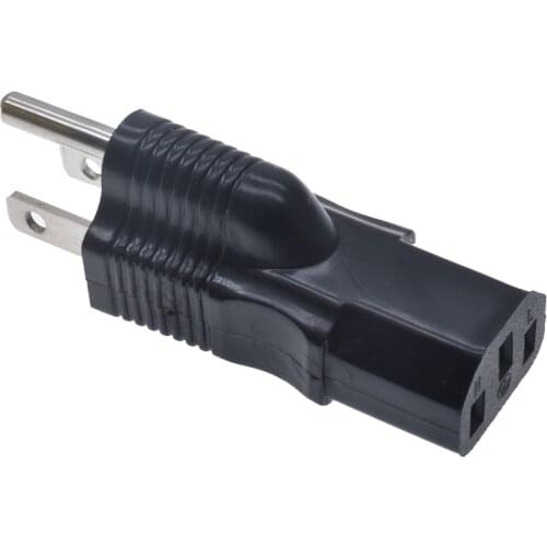 New Nema 5-15P To IEC 320 C13 Adapter, US 3 Prongs Male To IEC Female Adapter PDU APC UPS Server Device Plug Converter Adaptor