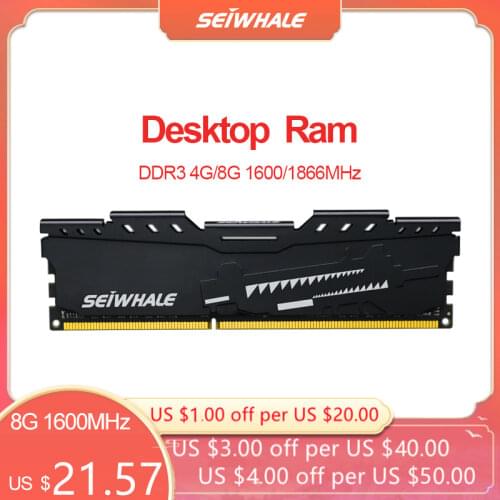 SEIWHALE Ram Ddr3 8Gb 1866Mhz Memoria Desktop Memory Computer Rams With Heat Sink Dimm Compatible Intel/Amd