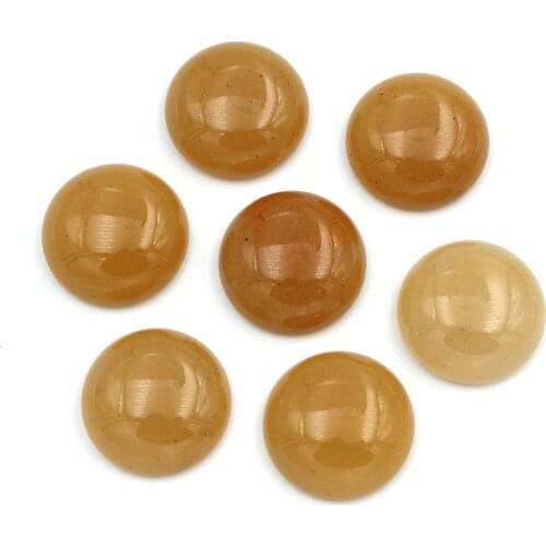 Orange Aventurine stone Dome Round Cabochons CAB Natural stone Flat Back cabochons 12mm 14mm 16mm 18mm 20mm