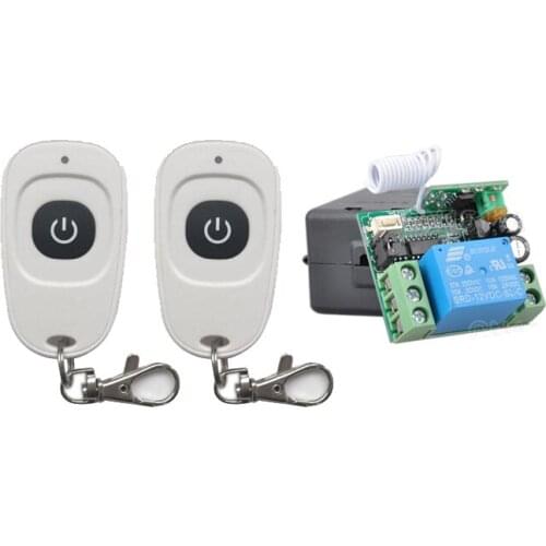 AK-RK01-12 Light Switch DC 12v 10A relay 1CH wireless RF Remote Control Switch System 2PCSTransmitter+ Receiver+Case