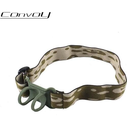 Head Belt LED Flashlight Head Strap Headband Convoy Mount Holder for 18650 Flash Light Headlamp for Headlight Diameter 22-30mm