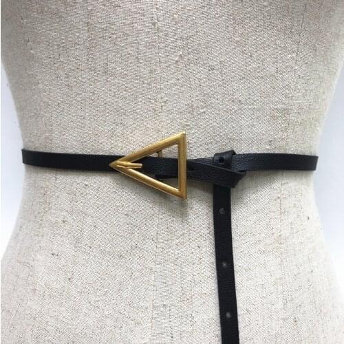 Luxury Belt Designers Women 2020 New Style Ladies Triangle Imitation PU Leather Belt Waist Belts for Dress