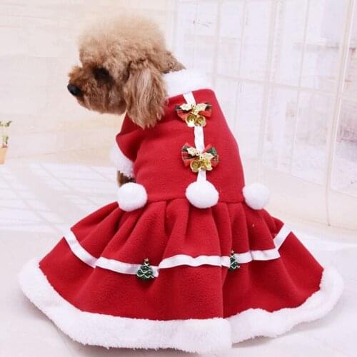 Christmas Dog Dress Winter Pet Dog Clothes Pet Xmas Cosplay Pet Outfit For Dog Chihuahua Dog Clothes Dresses #2