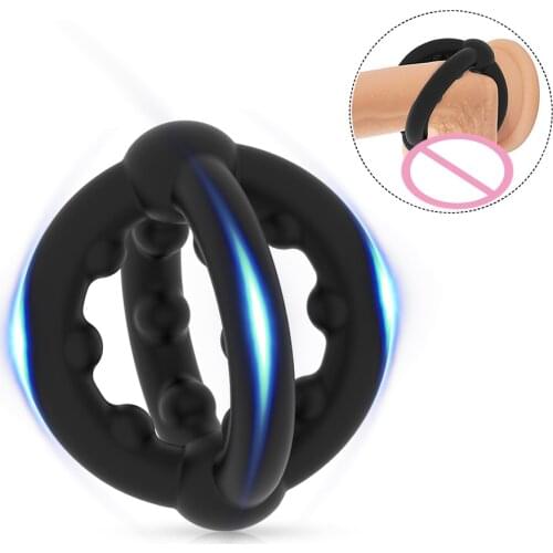 Silicone Penis Cock Rings For Men Delay Ejaculation Erection Penis Rings Sex Toys Mens Masturbator Chastity Cage Enlarger Rings