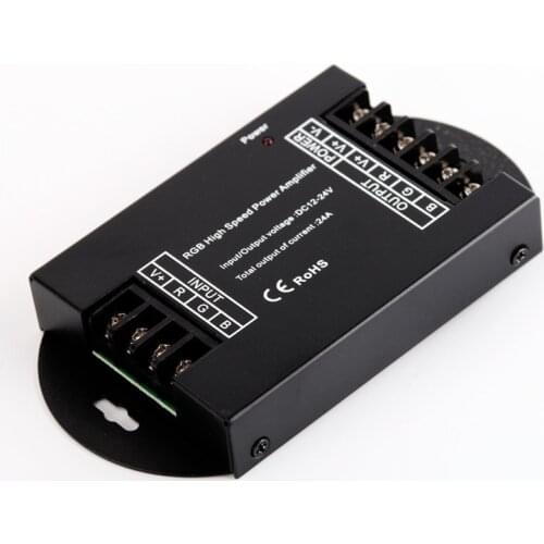 Led RGB Amplifier High Speed Power DC12-24V 24A 3 Channel PWM dimming Led Amplifier Amplify RGB Led Strip Repeater Controller