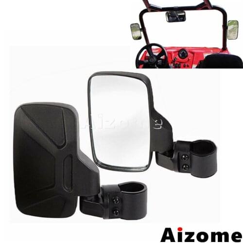ATV/UTV Rearview Mirror 2 "&1.75" Roll Bar Side Motorcycle Rear Mirrors For Polaris Ranger Yamaha Viking Rhinos Honda Pioneer