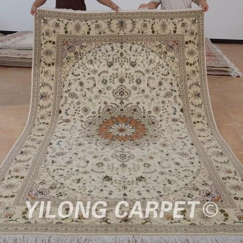 Yilong 6'x9' Oriental kashmiri handmade wool carpet exquisite persian wool rug (1478)