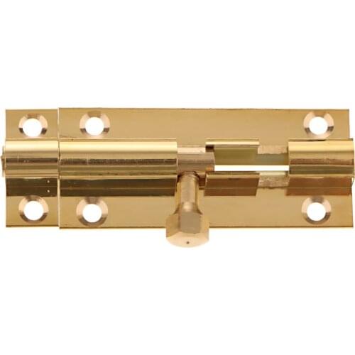 Brass Latch Slide Lock f/ Bathroom Room Decoration Gate Security 4 Sizes