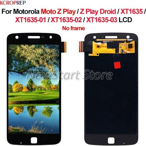 For Motorola Moto Z Play LCD Display Touch Screen Digitizer Assembly For Moto Z Play Z Play Droid XT1635 XT1635-01/02/03 lcd