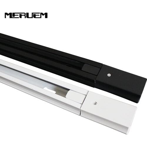 1m LED track light rail aluminum track lighting fixture rail 1 meter Universal rails track rail 2 wire single phase version