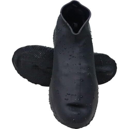 1 Pair Waterproof Shoe Cover Silicone Unisex Reusable Shoes Protectors Slip-resistant Rain Boots for Outdoor Rainy Day Overshoes