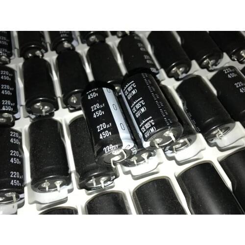 220uF 450V NICHICON GU Series 25x45mm High Quality 450V220uF Snap-in PSU Aluminum Electrolytic Capacitor