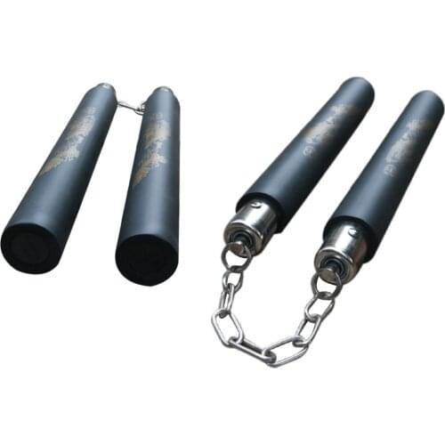 Martial Arts Nunchucks Chinese Kung Practice Props Martial Arts Foam Nunchucks Nunchaku Dragon Pattern Black
