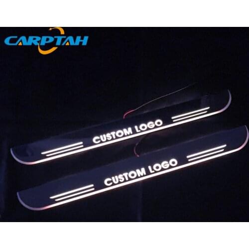 Carptah Moving LED Car Light Door Sill Scuff Plate Pathway Dynamic Streamer Welcome Lamp For Seat Leon Cupra 2011 - 2014 2015