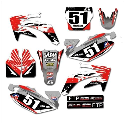 For HONDA 450 CRF 2008-2005 Motorcycle TEAM GRAPHICS BACKGROUNDS DECALS STICKERS For HONDA CRF450 CRF450R 2005 2006 2007 2008