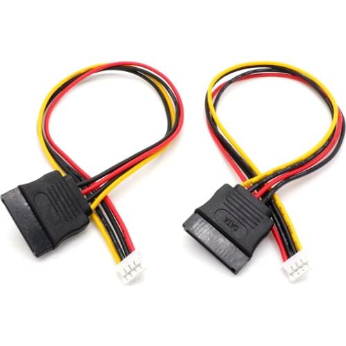 ITX FDD Floppy 4Pin Female PH2.0mm to 15Pin SATA Female 15Pin to 4Pin Adapter Converter motherboard power supply Leads Cord 40CM