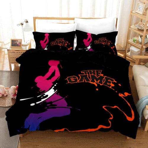3D Basketball Youth Bedding Set Quilt Duvet Cover Pillowcases Bed Linens Set Twin Full Queen King Single Double 2-3PCS