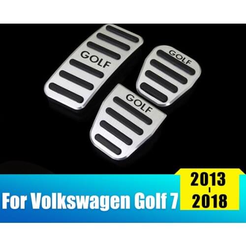 Aluminum alloy Car Foot Pedal Fuel Accelerator Gas Brake Pedal Clutch Pedal Cover MT/AT For Volkswagen VW Golf 7 Mk7 Accessories
