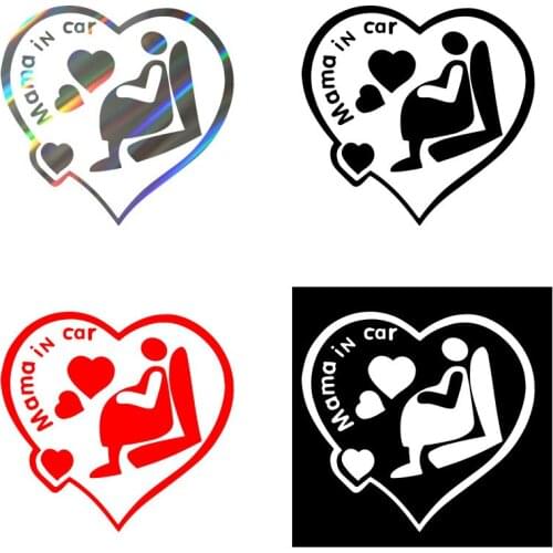 LKT 1PCS Mom In The Car Pregnant Women In The Car Pay Attention To The Text Sticker Motorcycle Helmet Engraving Sticker