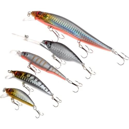 New 5pcs/lot Lure Kit Minnow Fishing Lure 7cm-14cm Hard Bait Isca Artificial Crankbait Wobbler Big Baits Leurre For Pike Summer
