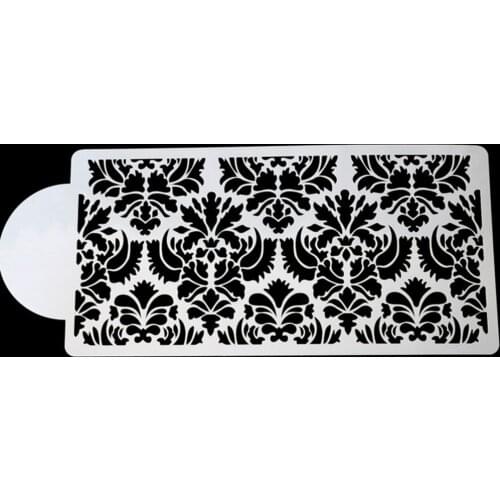 New Pretty Damask Lace Border Cake Side Cupcake Stencil Sugarcraft Decoration Baking Tool Diy Kitchen Tools Accessories Template