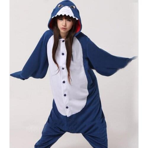 Adult Winter Monokuma Bear Blue Shark Pajamas Jack Skellington Sloth Lemur Animal Kiguruma Onesie Cosplay Costume