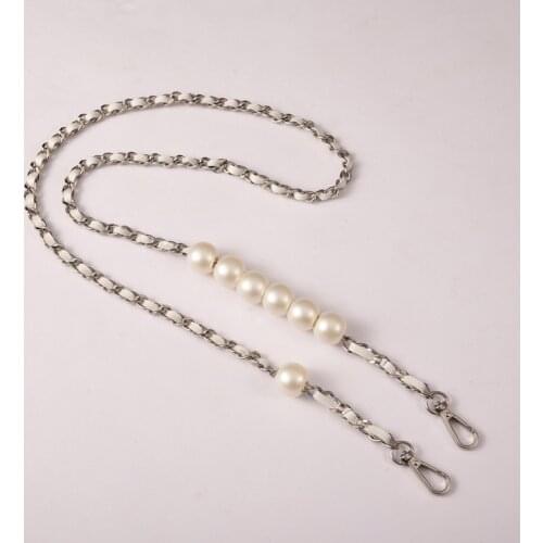 Luxury Obag Leather Crossbody Strap Replacement Adjustable Bag Accessories Handles Chain Beaded Handbag Straps Wholesale