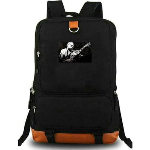 Riley backpack BB King daypack B singer schoolbag Music print rucksack Satchel school bag Laptop day pack