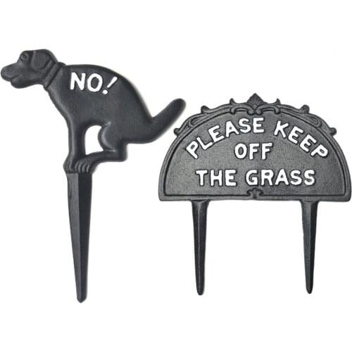 Garden Stake Waterproof Attractive Iron Durable Dog Word Yard Sign Silhouette Stake Outdoor Garden Decoration