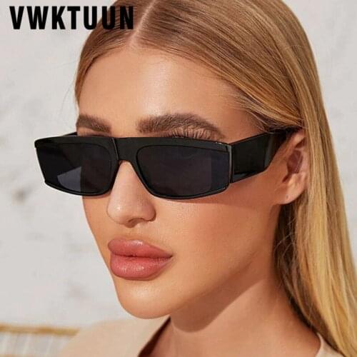 VWKTUUN Sunglasses Women Rectangle Glasses Driving Driver Shades UV400 Colorful Sun Glasses White Black Vintage Simple Eyewear