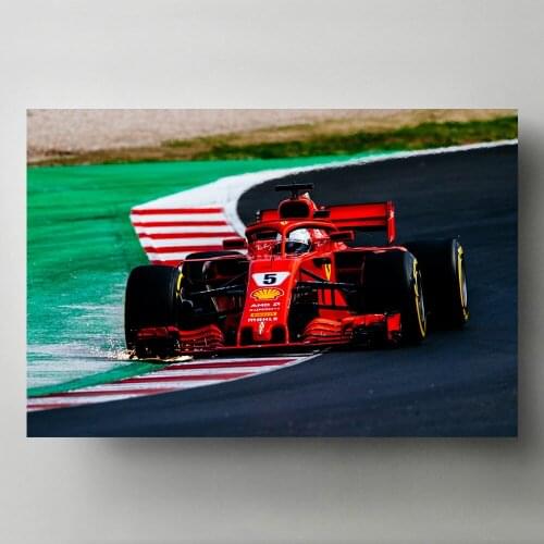 Modern Canvas Painting 2018 Ferraris SF71H F1 Racing Sport Car Posters and Prints for Living Room Decor