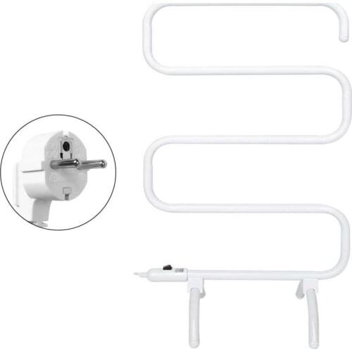 Towel Warmer and Drying Rack Household Floor Stand S Shape Constant Temperature Electric Heating Towel Rack for Bathroom 220V