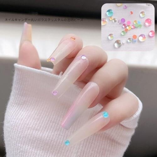 TSZS High-quality Mermaid Aurora Diamond Nail Art Candy Beads Decorations Size Mixed Mermaid Symphony Beads