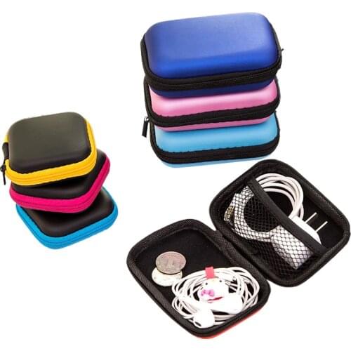 Headphone Storage Box USB Hard Case Earphone Bag Key Coin Bags Waterproof SD Card Cable Earbuds Holder Box Headphone Accessories