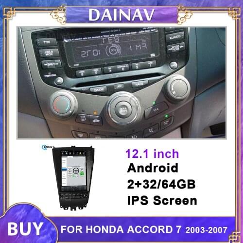 Vertical Screen Android Car GPS Navigation For honda accord 2003-2007 Car Multimedia DVD Player Auto Radio Tape Recorder