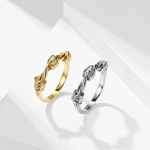 2MM Stainless Steel Knot Rings for Men Woman Anniversary Birthday Wedding Gift Love Promise Couple Jewelry