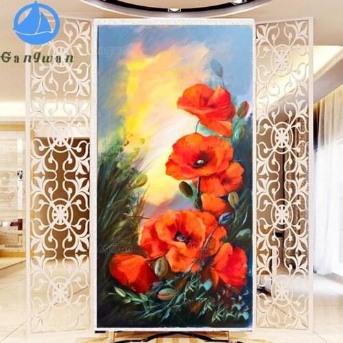 Large size poppies flower 5d diy Diamond painting 3d diamond mosaic Diamond Embroidery full drill square round rhinestones decor