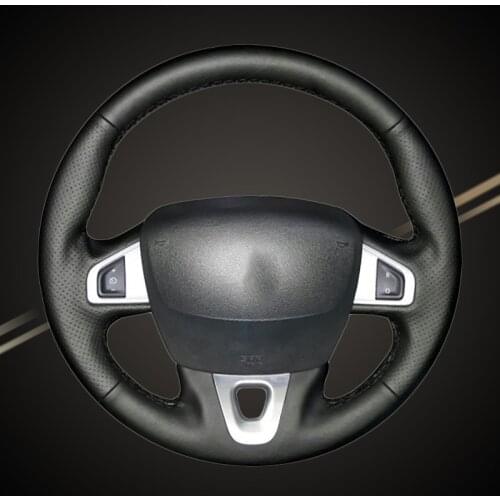 Car Braid On The Steering Wheel Cover for Renault Megane 2008-2016 Fluence (ZE) 2010-2016 Kangoo 2014-2019 Auto Covers Styling