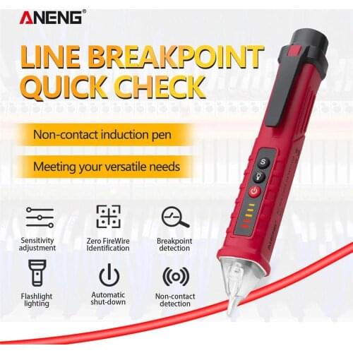 ANENG VD802 Non-contact AC Voltage Detector Tester Meter 12V-1000v Pen Style Electric Indicator LED voltage meter vape Test pen