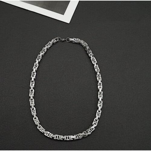Fashion New Hip Hop Titanium Steel Emperor Chain Stainless Steel All-match Mens Steel Necklace Hot Sale