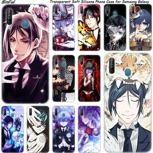 Hot Anime Black Butler and a cat Silicone Case For Samsung Galaxy A80 A70 A60 A50 A40 A40S A30 A20E A2CORE M40 M30 M20 Note 9 8