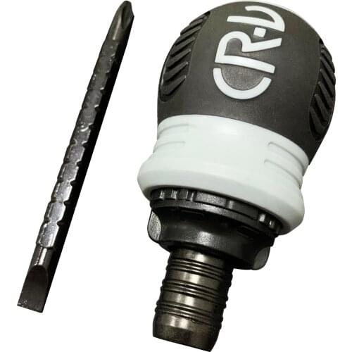 KKmoon Stubby Screwdriver Ratcheting Slotted and Cross Dual-end Telescoping CR-V Screwdriver for Electronics Home Maintenance