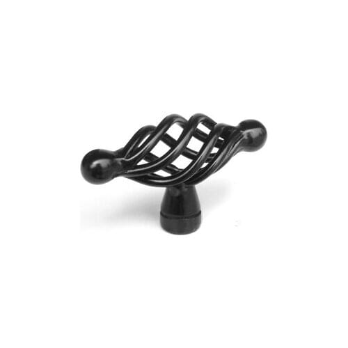 Classic Birdcage Furniture Cabinet Door Knob Wardrobe Drawer Hardware Handle Puckering(L:55mm)
