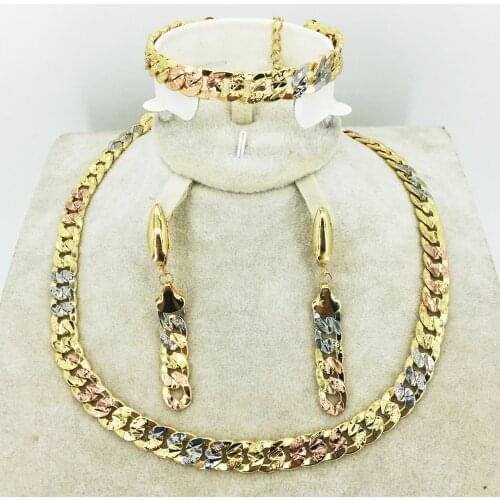 Summer dresses for women gold necklace earrings collection fashion Nigeria wedding African pearl jewelry collection Italian wome