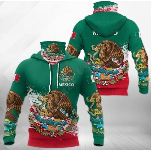 Mexico 3D Printed Hoodies Harajuku Fashion Sweatshirt Women Men Casual Pullover Hoodie Mask Warm Drop Shipping