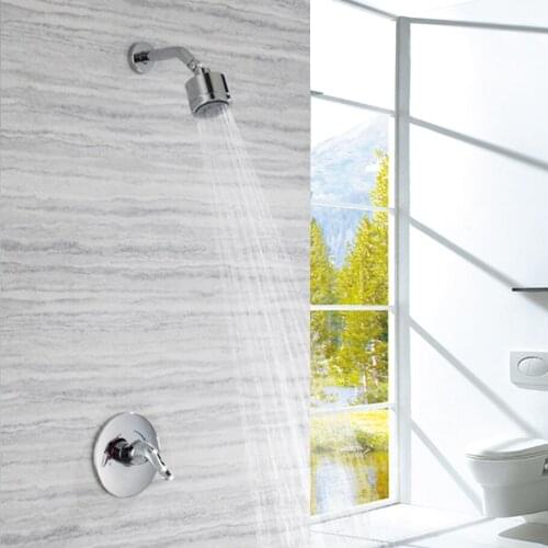 Bathroom Shower Faucet Set Rainfall Concealed Chrome Shower System Bathtub Shower Hot and Cold Mixer Faucet Tap