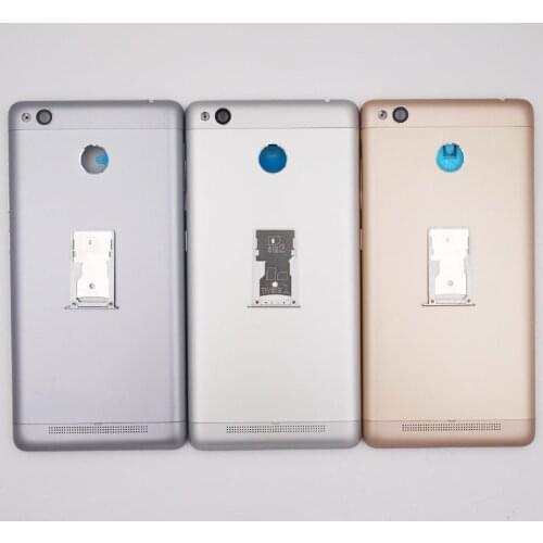 BaanSam New Battery Door Back Cover SIM Card Tray Housing Case For Xiaomi Redmi 3s Redmi 3 Pro With Power Volume Buttons