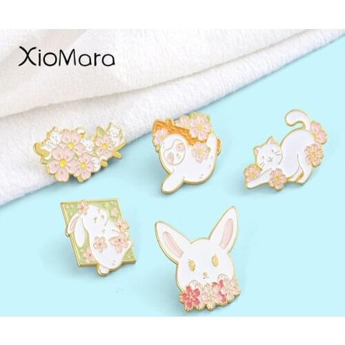 Adorable Animal Enamel Pins Cats Rabbits Sloth Brooches Backpack Badges Gifts For People Who Love Cute Accessories Custom Jewely